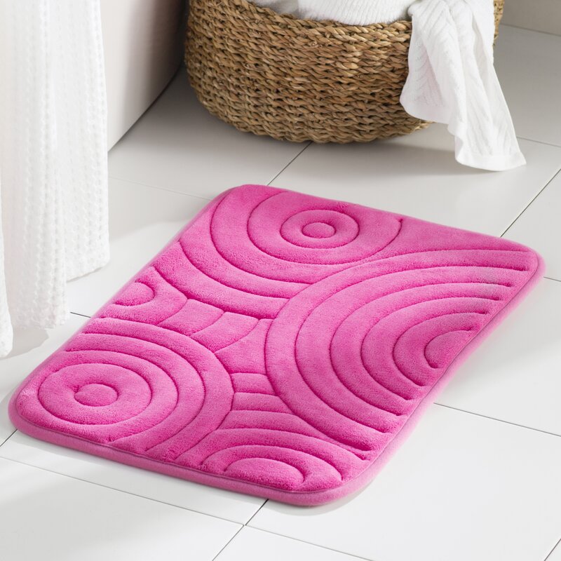 Bay Isle Home Rectangular Polyester Non-Slip Geometric Bath Rug ...